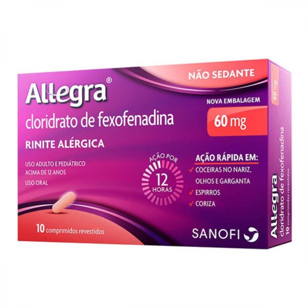 Allegra 60mg Com 10 Comprimidos Sanofi Medley - Image 2