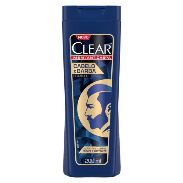 Shampoo Clear Men Cabelo e Barba Com 200ml