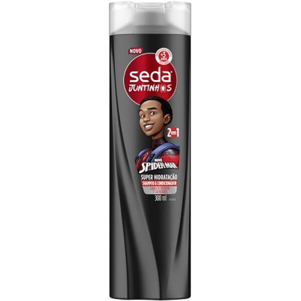 Shampoo & Condicionador Infantil 2 em 1 Seda Juntinhos Spider-Man Super Hidratação Com 300ml