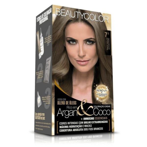 Tintura BeautyColor Creme 7.1 Louro Natural Acinzentado