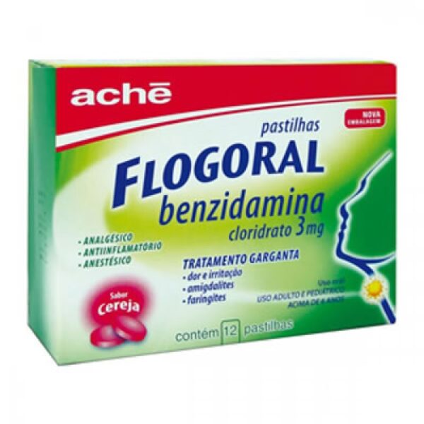 Flogoral Sabor Cereja Com 12 Pastilhas Aché - Image 2