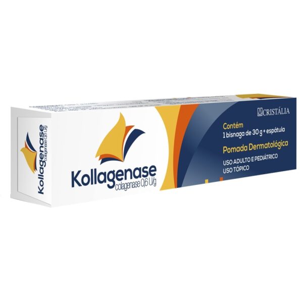 Kollagenase 0,6u/g Com Cloranfenicol 0,01g/g Pomada Dermatológica Com 30g Cristália