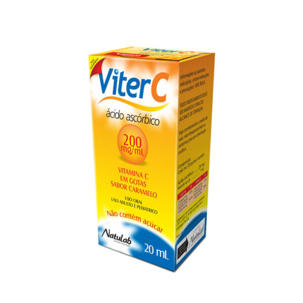 Viter C 200mg/ml Solução Oral Gotas Com 20ml Natulab