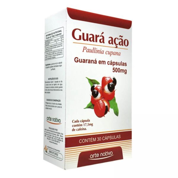 Guarana Guara Ação 500mg Com 30 Capsulas Arte Nativa