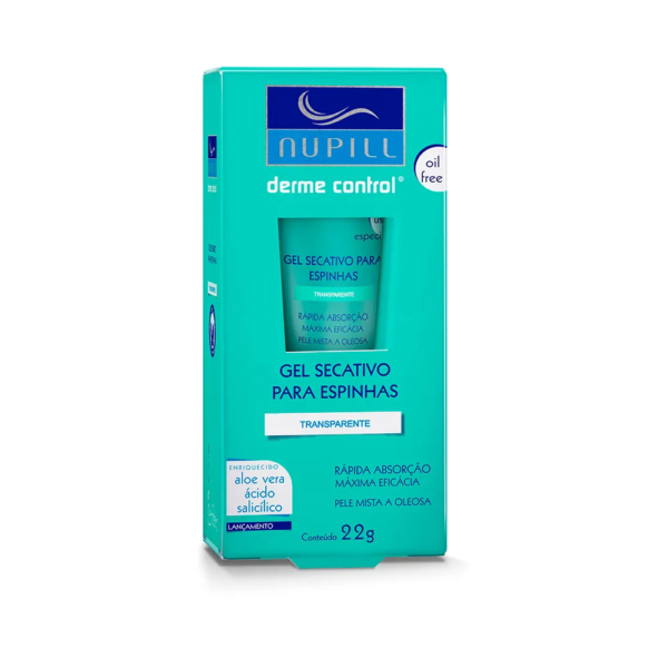 Gel Secativo Para Espinhas Nupill Derme Control Com 22g