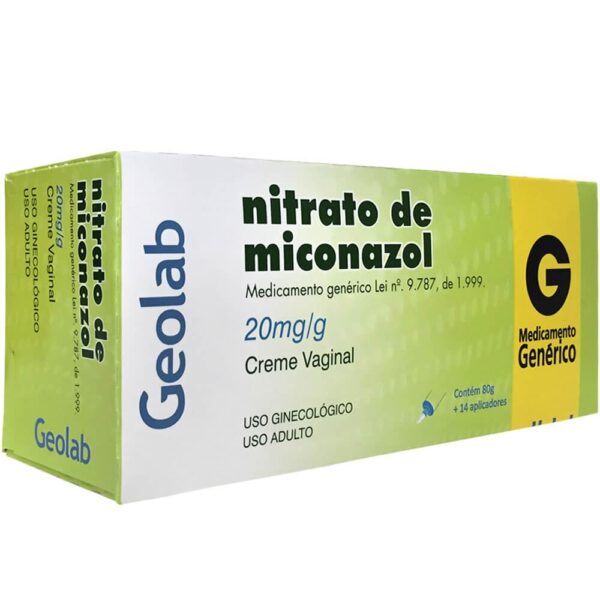 Nitrato de Miconazol 20mg/g Creme Vaginal Com 80g Com 14 Aplicadores Geolab Genéricos - Image 2