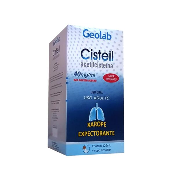 Cisteil Acetilcísteína 40mg/ml Xarope Com 120ml Geolab - Image 2