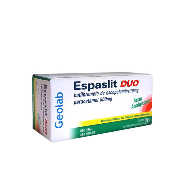 Espaslit Duo 500mg + 10mg Com 20 Comprimidos Geolab - Image 2