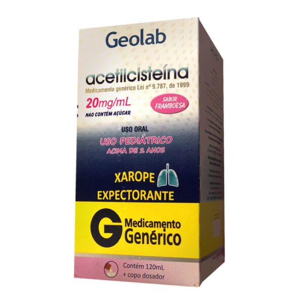 Acetilcisteína 20mg/ml Xarope Com 120ml Geolab Genéricos - Image 2